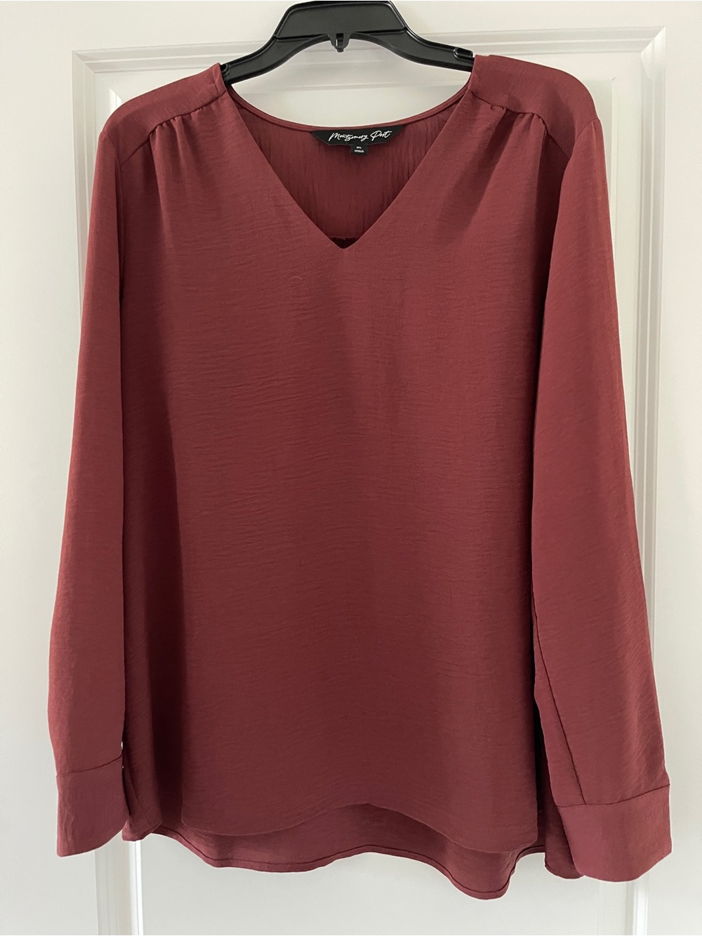 Montgomery Post Tabby Blouse, Rust Brown